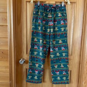 Hanna Anderson Star Wars Grogu Flannel Pajama Pants Green Size Adult XXS